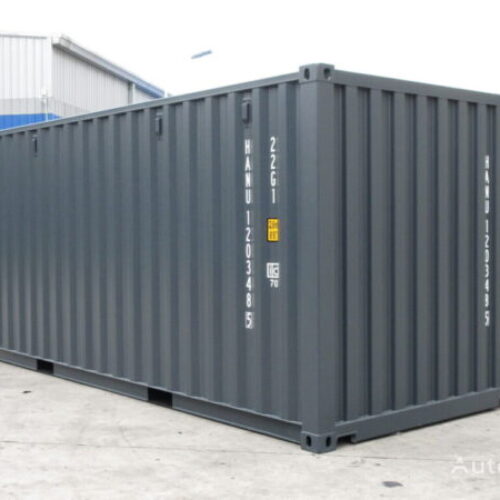 NOUVEAU CONTENEUR MARITIME GRIS DE 20 PIEDS