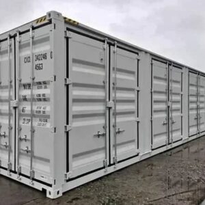 CONTENEUR MARITIME 40 PIEDS HC 12 M (BLANC) AVEC OUVERTURE LATÉRALE – NEUF