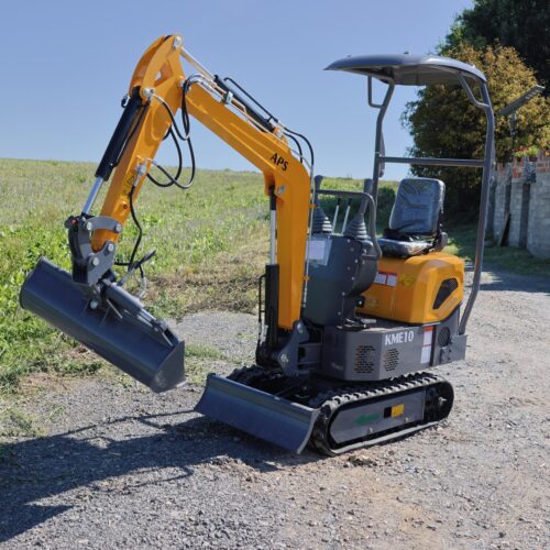 Mini Pelle 1T APS KME10 – Bras Pivotant | Compacte, Précise & Accès Étroit